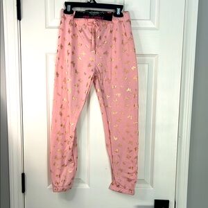 Girls pink butterfly joggers